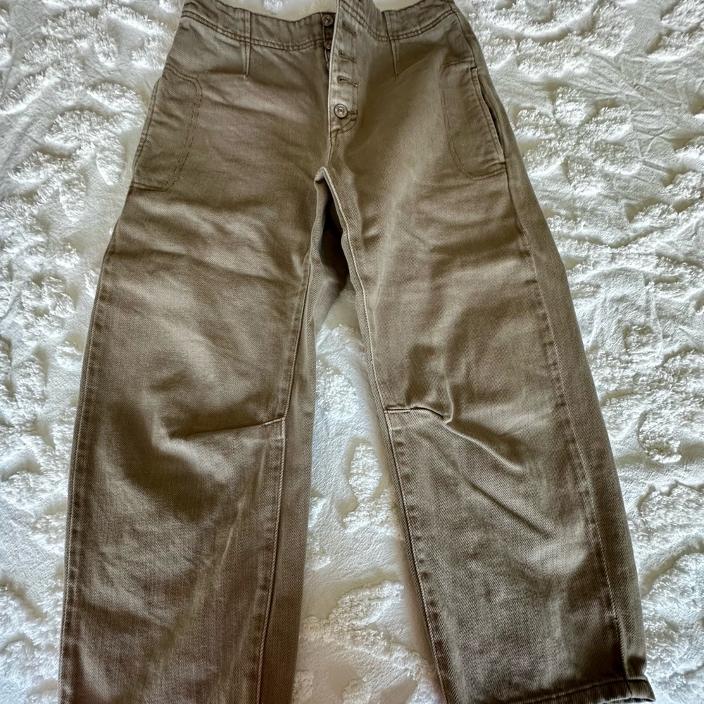 We The Free Tan Ankle Cropped Pants